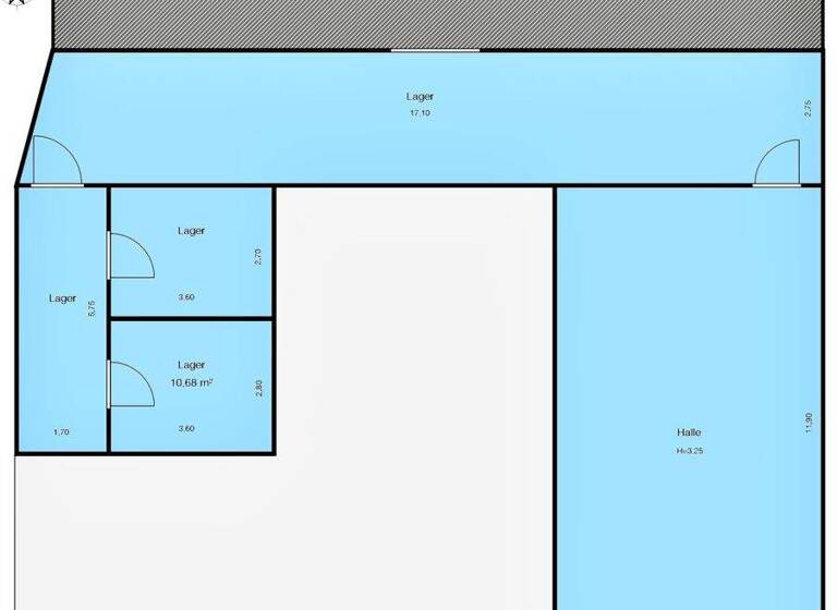 Lagerhalle zur Miete 751 € 150 m² Lagerfläche Binz Prora 18609