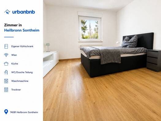 WG-Zimmer zur Miete auf Zeit 590 € 15 m² frei ab sofort Horkheimer Straße Sontheim Heilbronn 74081