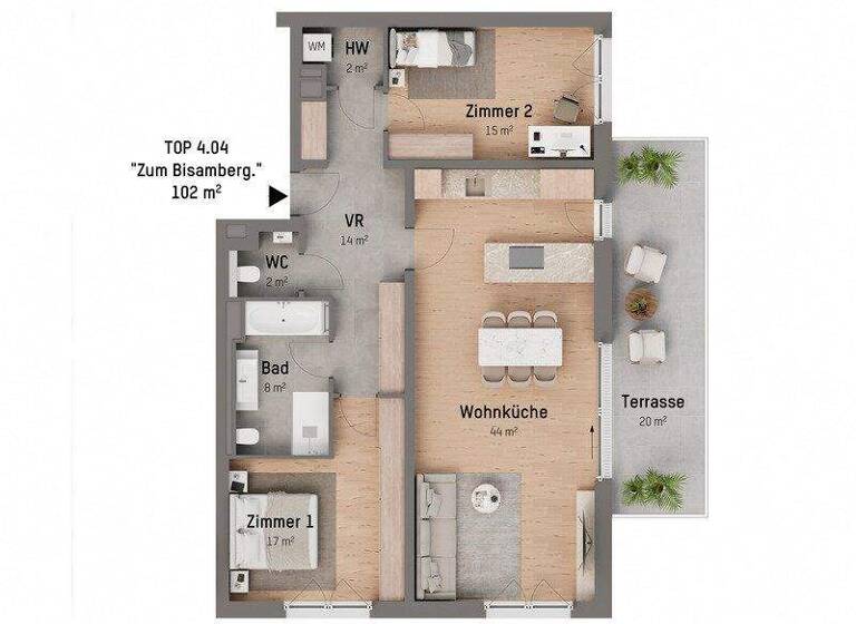 Wohnung zum Kauf - Erstbezug provisionsfrei 789.900 € 3 Zimmer 101,6 m² 1. Geschoss Wien 1210