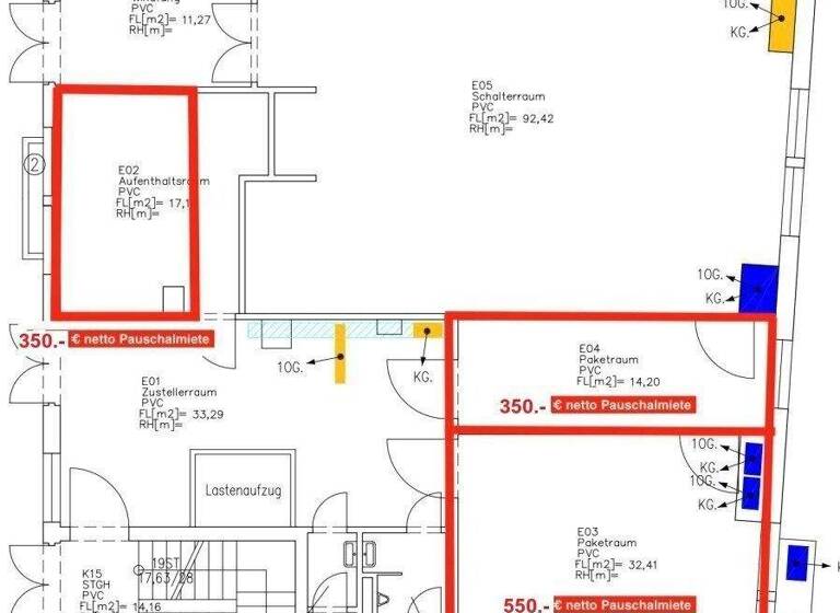 Bürofläche zur Miete 350 € 1 Zimmer 14,2 m² Bürofläche Hauptplatz 4 Fischamend 2401