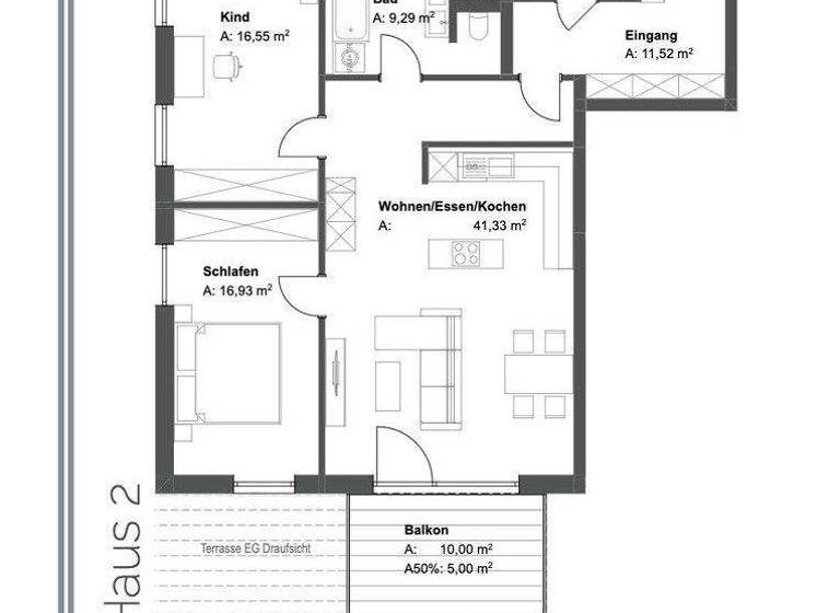 Wohnung zur Miete - Erstbezug 1.170 € 3 Zimmer 103 m² EG frei ab sofort Am Steinkart 5b Griesbach Bad Griesbach im Rottal 94086