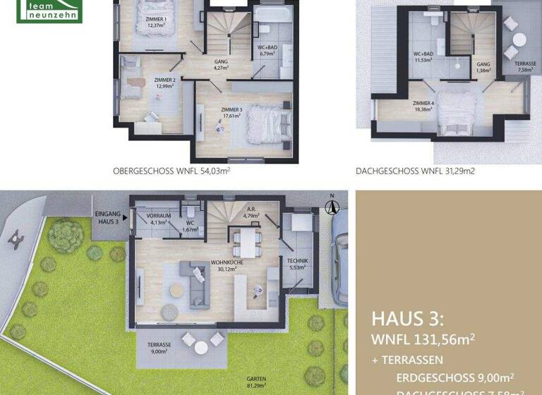 Einfamilienhaus zum Kauf - Erstbezug 749.001 € 5 Zimmer 131,1 m² Maigasse 28 Wien 1210