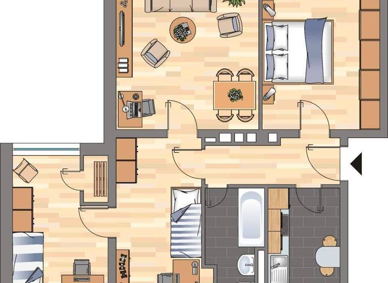 Wohnung zur Miete 649 € 3,5 Zimmer 68,9 m² 1. Geschoss Ostring 49 Gaarden-Ost Kiel 24143