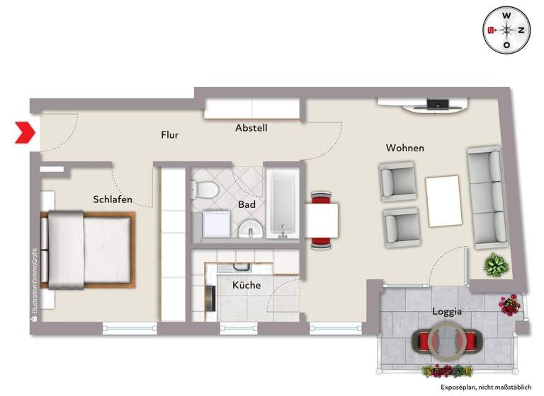 Wohnung zum Kauf 225.000 € 2 Zimmer 53,3 m² Gersthofen 86368