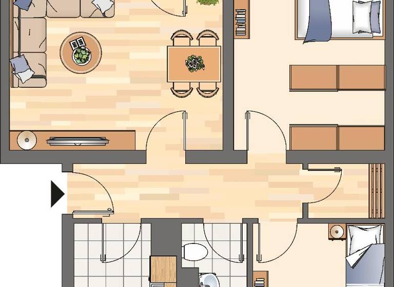 Wohnung zur Miete 519 € 3,5 Zimmer 69,2 m² 3. Geschoss Dresdener Straße 21 Deininghausen Castrop-Rauxel 44577