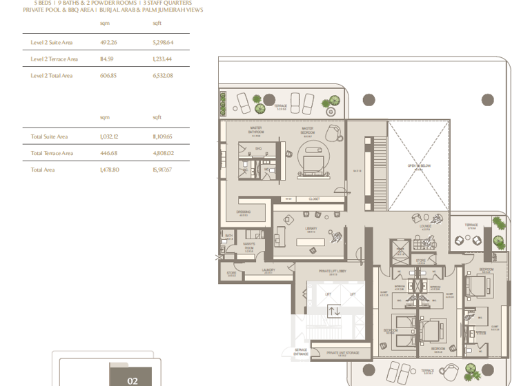 Wohnung zum Kauf provisionsfrei 16.207.600 € 6 Zimmer 1.478,8 m² Dubai