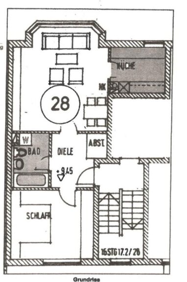 Wohnung zur Miete 930 € 2 Zimmer 60 m² 3. Geschoss Maximilianstraße 1 a Stadtmitte Aschaffenburg 63739