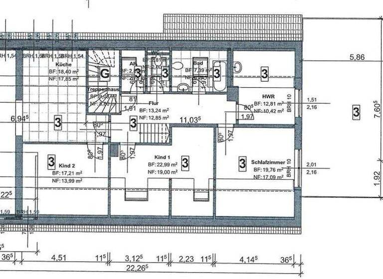 Wohnung zum Kauf provisionsfrei 399.000 € 6 Zimmer 177 m² 1. Geschoss Mittelweg 47 Groß Mackenstedt Stuhr 28816