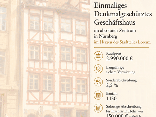 Immobilie zum Kauf provisionsfrei als Kapitalanlage geeignet 2.999.000 € 50 Zimmer Lorenz Altstadt und engere Innenstadt 90403