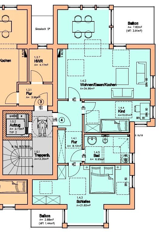 Wohnung zur Miete 1.109 € 3 Zimmer 87,2 m²<br/>Wohnfläche 1.<br/>Geschoss ab sofort<br/>Verfügbarkeit Brüeler Straße 3 Warin Warin 19417