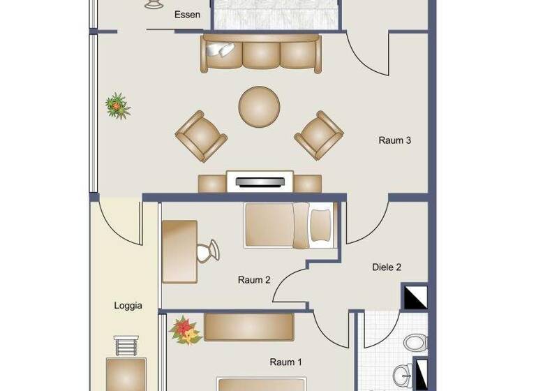 WG-Zimmer zur Miete 585 € 3 Zimmer 74,8 m² 11. Geschoss Emsstraße 14 Weststadt Braunschweig 38120