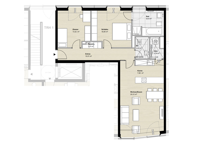 Wohnung zur Miete 2.500 € 3 Zimmer 92,5 m² 6. Geschoss frei ab 01.05.2026 Hamburg-Altstadt Hamburg 20457