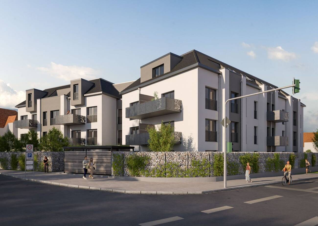 Neubau Friedrich 16 in Fürth, Außenansicht des Wohnensembles