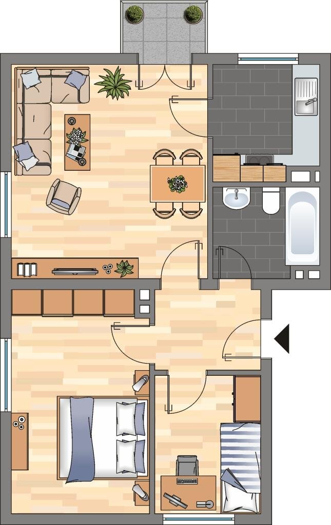 Wohnung zur Miete 489 € 3 Zimmer 54,1 m²<br/>Wohnfläche 2.<br/>Geschoss 26.11.2024<br/>Verfügbarkeit Freistattstraße 2 Nordviertel Essen 45141