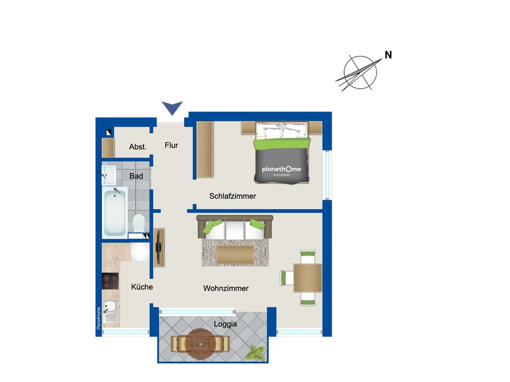 Wohnung zum Kauf 290.000 € 2 Zimmer 45,9 m²<br/>Wohnfläche 2.<br/>Geschoss Baldham Vaterstetten 85598