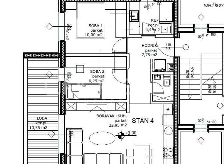 Wohnung zum Kauf 287.305 € 3 Zimmer 78 m² 1. Geschoss Dubrava - Klaka - Mirosevac
