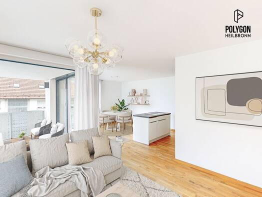 Wohnung zur Miete - Erstbezug 1.295 € 3 Zimmer 84,9 m² EG Happelstraße Heilbronn Heilbronn 74074
