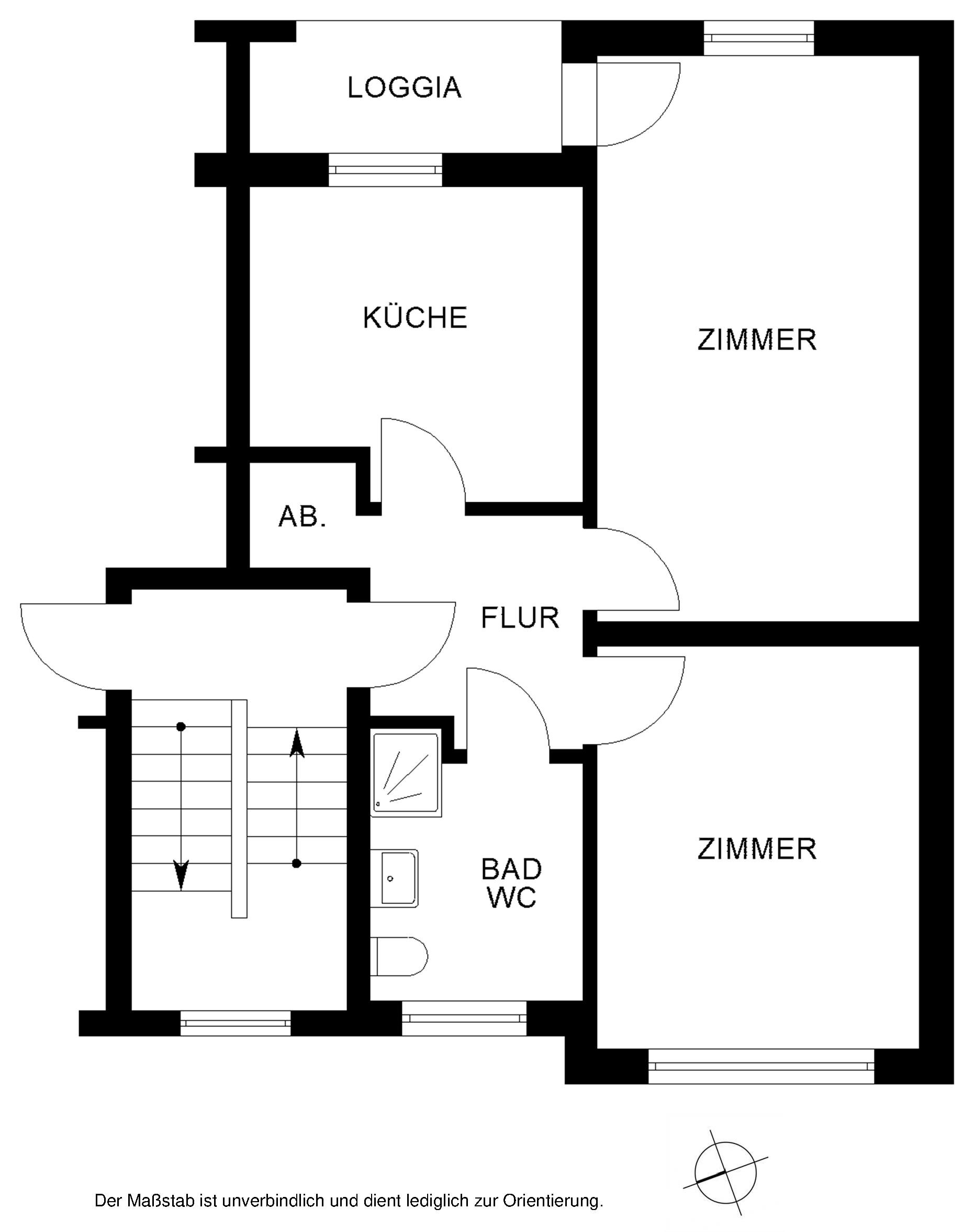 Wohnung zur Miete nur mit Wohnberechtigungsschein 355 € 2 Zimmer 60 m²<br/>Wohnfläche ab sofort<br/>Verfügbarkeit Huchzermeierstr. 018 Schildesche Bielefeld 33611