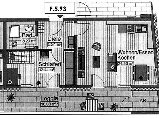 Studio zur Miete 990 € 2 Zimmer 53,5 m² 5. Geschoss frei ab 01.11.2025 Stadtmitte Neu-Ulm 89231