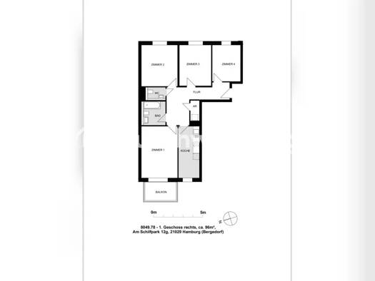 Wohnung zur Miete Tauschwohnung 1.400 € 4 Zimmer 98 m² Wentorf bei Hamburg 21465