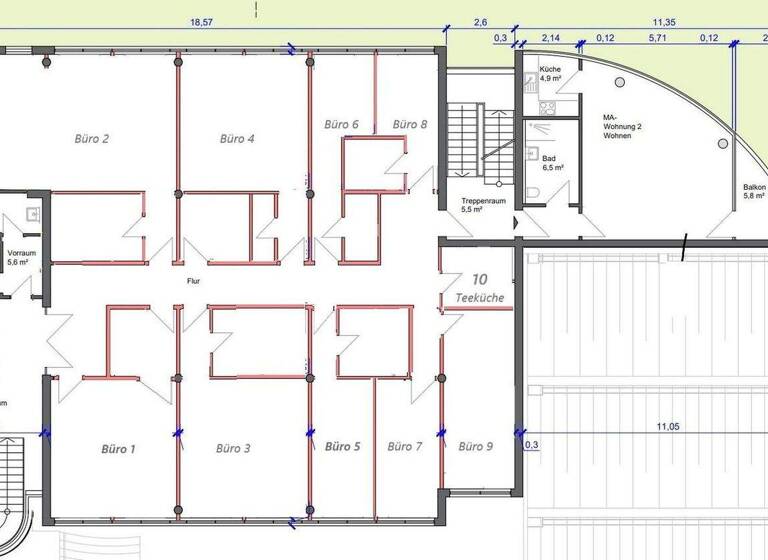 Bürofläche zur Miete provisionsfrei 290 € 15 m² Bürofläche Max-Eyth-Str.23 Hirschlanden Ditzingen 71254