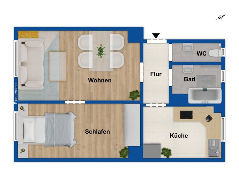 Wohnung zum Kauf 159.000 € 2 Zimmer 57 m²<br/>Wohnfläche 3.<br/>Geschoss Seeleinsbühl Nürnberg 90431