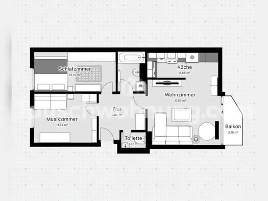 Wohnung zur Miete Tauschwohnung 1.250 € 3 Zimmer 65 m² 3. Geschoss Altstadt-Süd Köln 50674