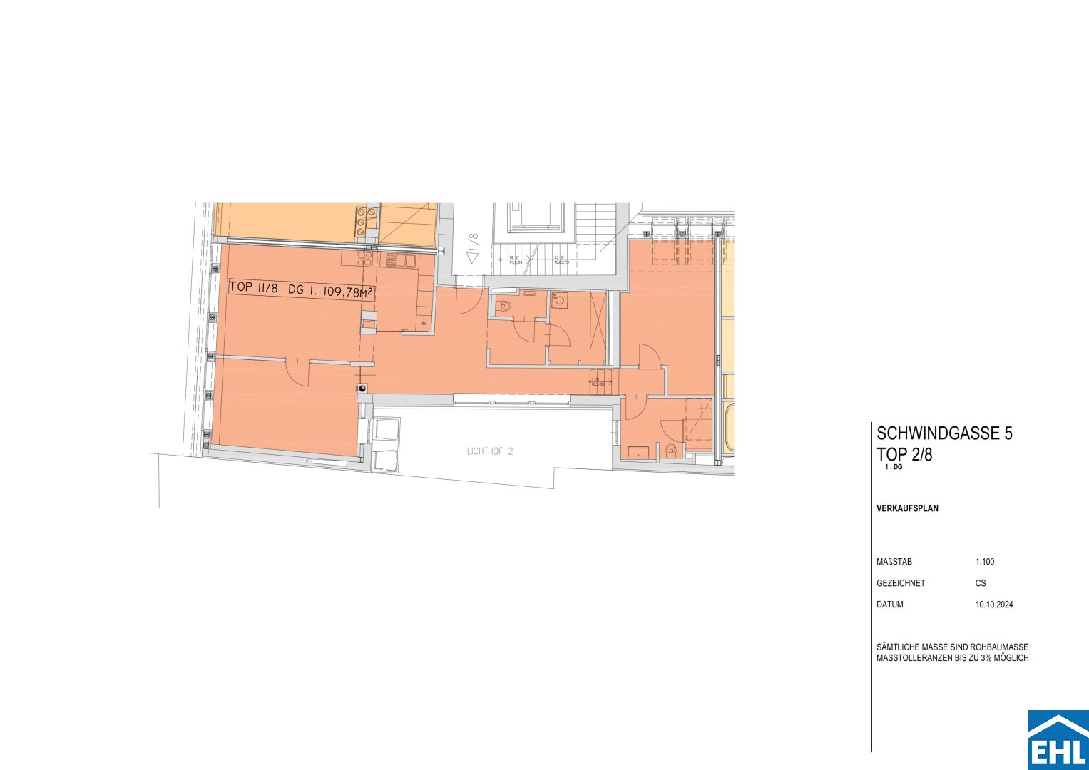 Wohnung zum Kauf 1.427.140 € 3 Zimmer 109,8 m²<br/>Wohnfläche 4.<br/>Geschoss Schwindgasse Wien 1040