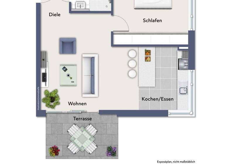 Terrassenwohnung zum Kauf provisionsfrei 391.867 € 2 Zimmer 65,9 m² Quellenstr. 40 Schweinheim Bonn 53177