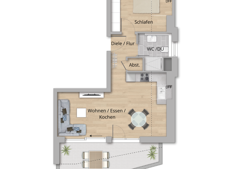 Wohnung zum Kauf - Erstbezug 319.000 € 2 Zimmer 50,5 m² Metzingen 72555