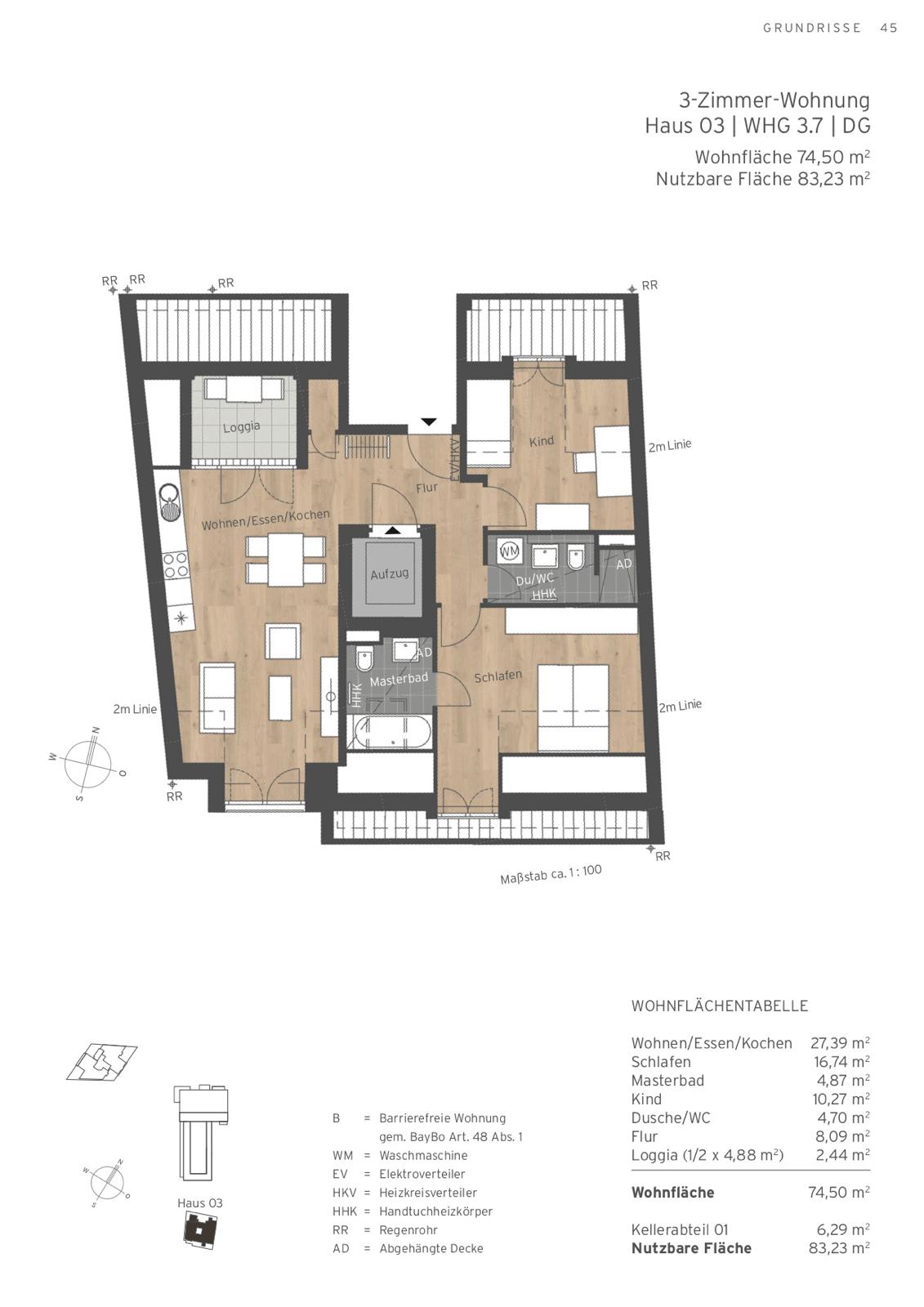 Wohnung zum Kauf 669.000 € 3 Zimmer 74,5 m²<br/>Wohnfläche 4.<br/>Geschoss ab sofort<br/>Verfügbarkeit Fürstenfeldbruck Fürstenfeldbruck 82256