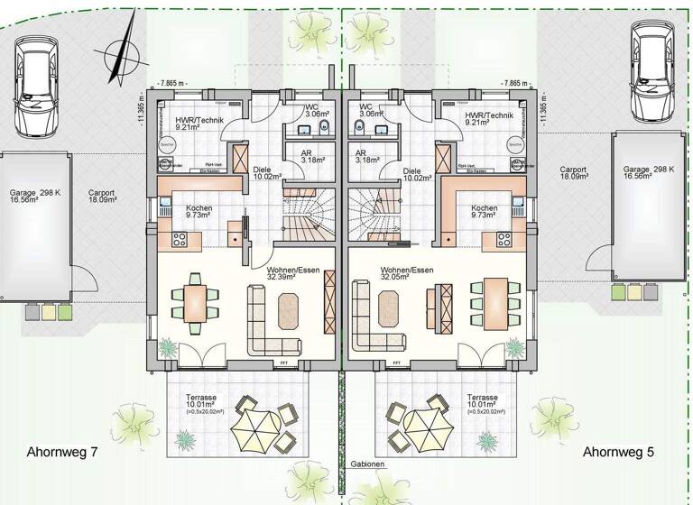 Doppelhaushälfte zum Kauf provisionsfrei 583.985 € 142,3 m² frei ab sofort Ahornweg 5 Oeslau Rödental 96472