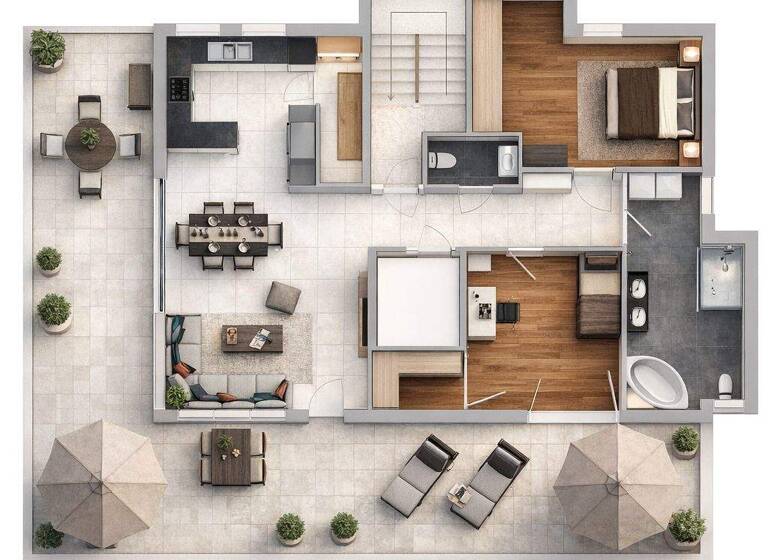 Penthouse zum Kauf 690.000 € 3 Zimmer 123,4 m² 2. Geschoss Leinfelden Leinfelden-Echterdingen 70771