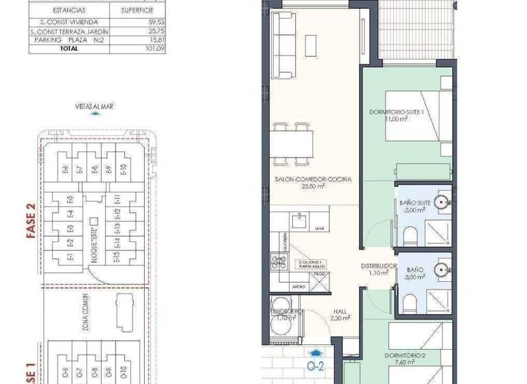 Wohnung zum Kauf - Erstbezug provisionsfrei 334.000 € 3 Zimmer 59 m² Torre de la Horadada