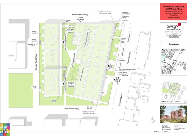 Wohnung zum Kauf - Erstbezug 518.442 € 4 Zimmer 85,4 m² frei ab sofort Anni-Haider-Weg 9 Wien 1220