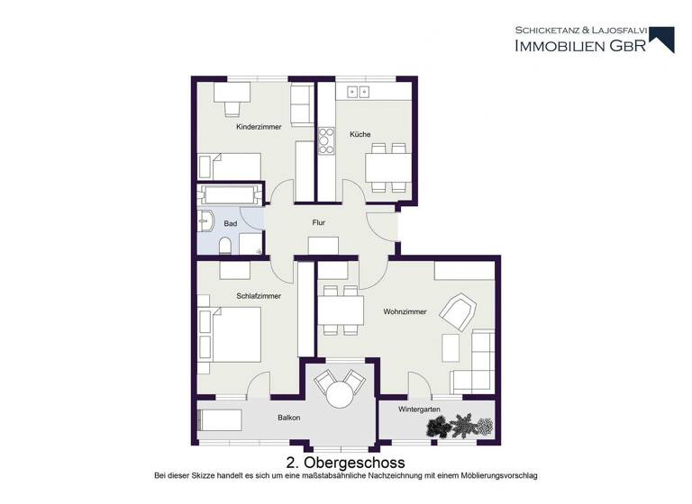 Wohnung zum Kauf 198.500 € 3 Zimmer 87,6 m² 2. Geschoss Taucha 04425