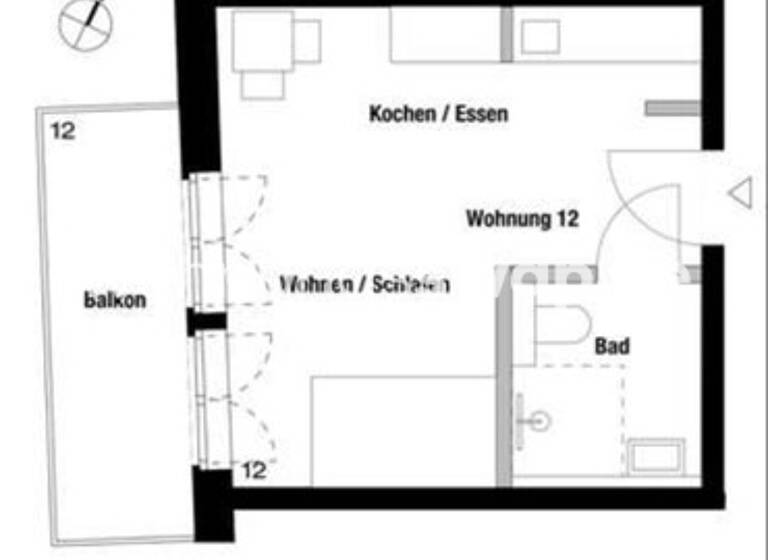 Studio zur Miete Tauschwohnung 635 € 1 Zimmer 30 m² 2. Geschoss Centrum Münster 48155