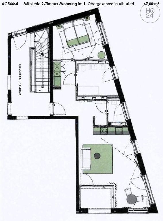 Wohnung zur Miete Wohnen auf Zeit 1.440 € 2 Zimmer 67 m²<br/>Wohnfläche 01.01.2025<br/>Verfügbarkeit Altusried Altusried 87452