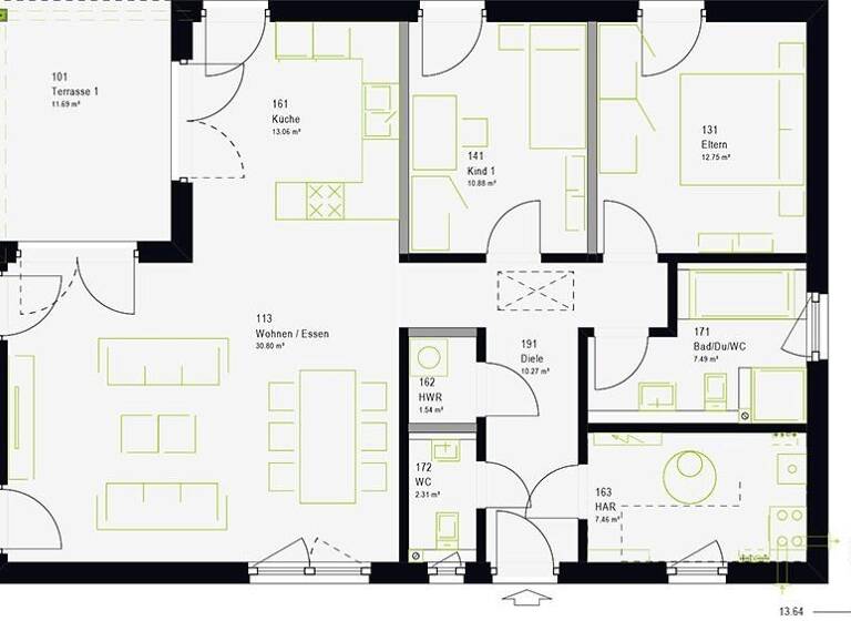 Einfamilienhaus zum Kauf provisionsfrei 332.753 € 3 Zimmer 103 m²<br/>Wohnfläche 636 m²<br/>Grundstück Goßmannsdorf Ochsenfurt 97199