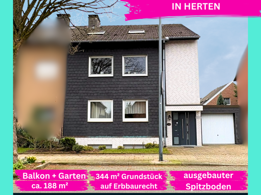 Doppelhaushälfte zum Kauf 329.000 € 7 Zimmer 188,2 m² 344 m² Grundstück Stadtmitte Herten 45699