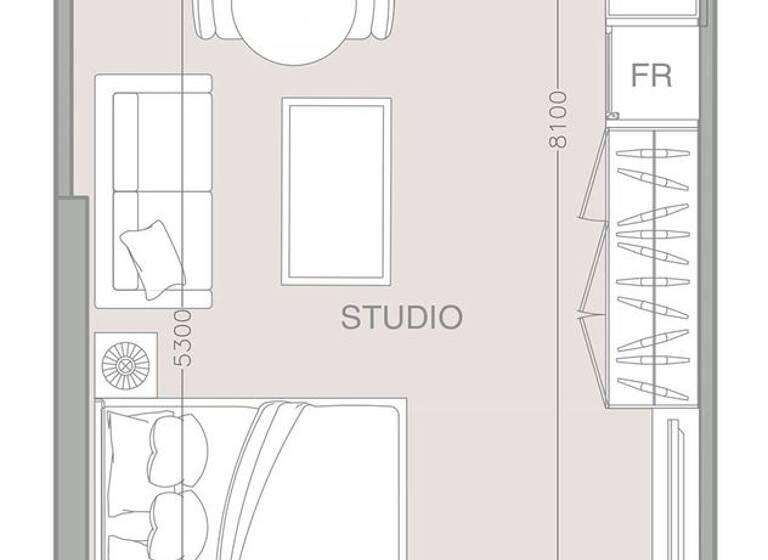 Wohnung zum Kauf provisionsfrei 187.917 € 2 Zimmer 39,6 m² Dubai 00000