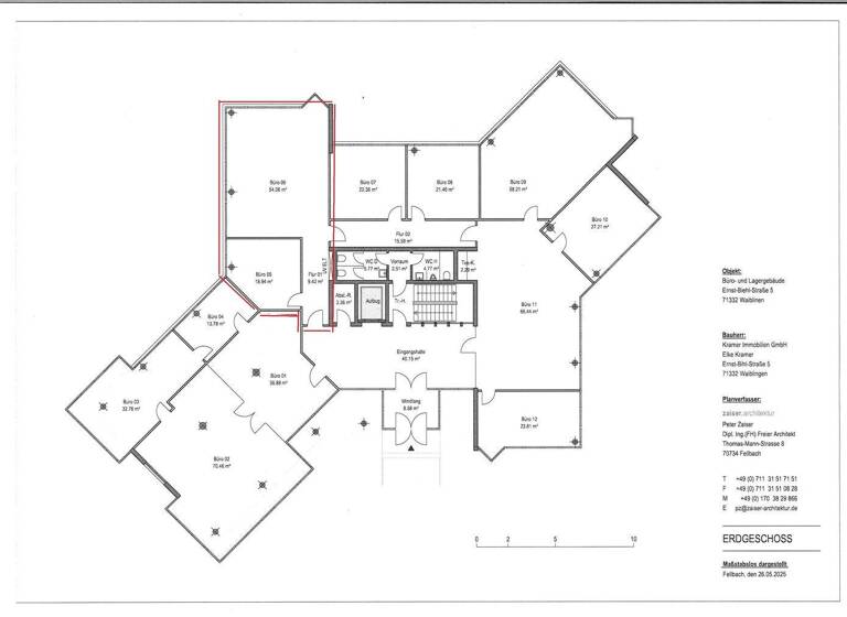 Bürofläche zur Miete provisionsfrei 8,50 € 80 m² Bürofläche Waiblingen 71332