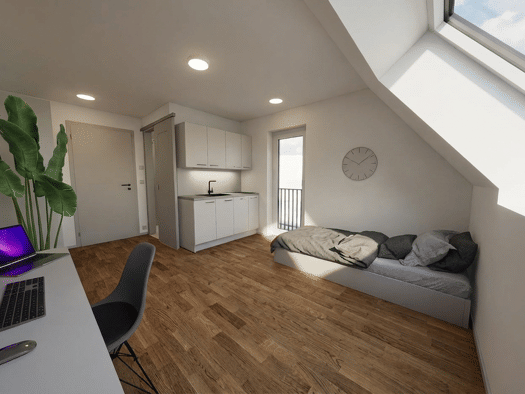 Wohnung zum Kauf - Neubau provisionsfrei als Kapitalanlage geeignet 335.008 € 1 Zimmer 21,7 m² Grasmeierstraße 8 Schwabing-Freimann München 80805