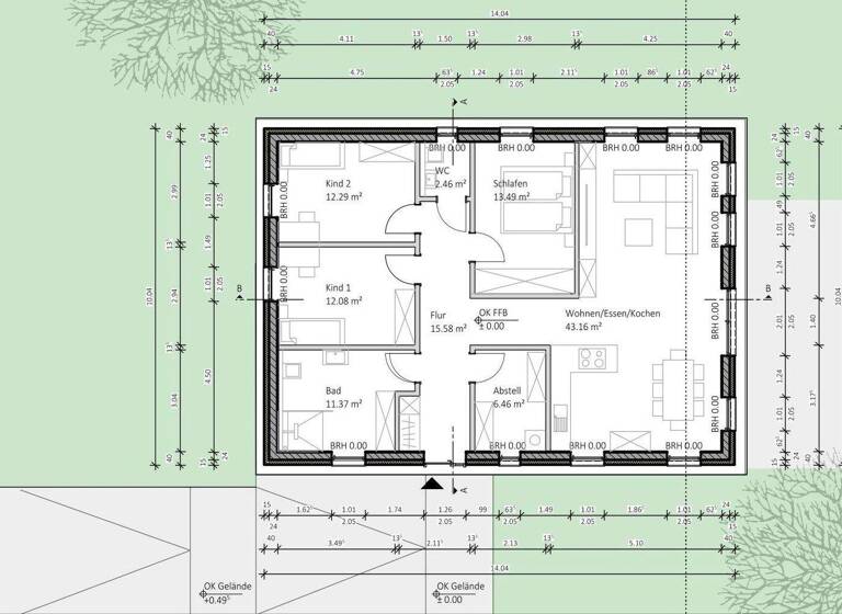 Bungalow zum Kauf - Erstbezug 470.000 € 4 Zimmer 120 m² 600 m² Grundstück frei ab 01.07.2026 Obere Trift 24 Sievershausen Dassel 37586