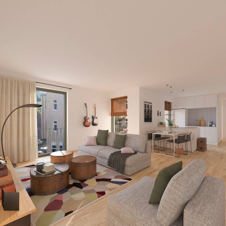 Wohnung zur Miete - Neubau 1.017 € 3 Zimmer 77 m² 1. Geschoss frei ab 01.12.2025 Jacobstraße 14 Südliche Innenstadt Halle (Saale) 06110