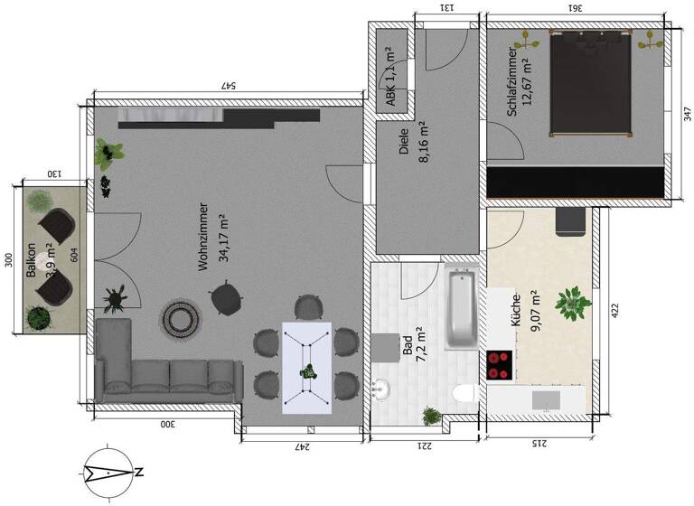 Wohnung zum Kauf als Kapitalanlage geeignet 70.500 € 2 Zimmer 72,8 m² Dr. Wilhelm-Külz-Str. 9 Frankenberg 09669