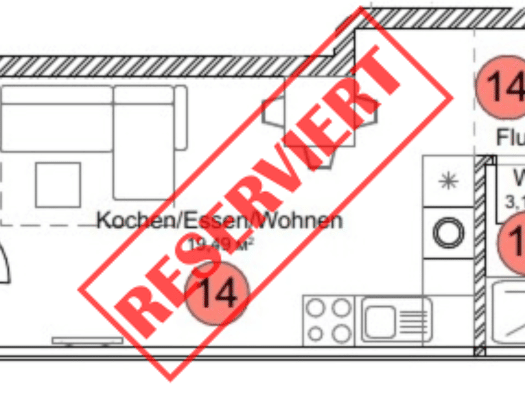 Wohnung zum Kauf provisionsfrei 120.000 € 1 Zimmer 31,4 m² 2. Geschoss frei ab 01.12.2026 Pfullendorf Pfullendorf 88630