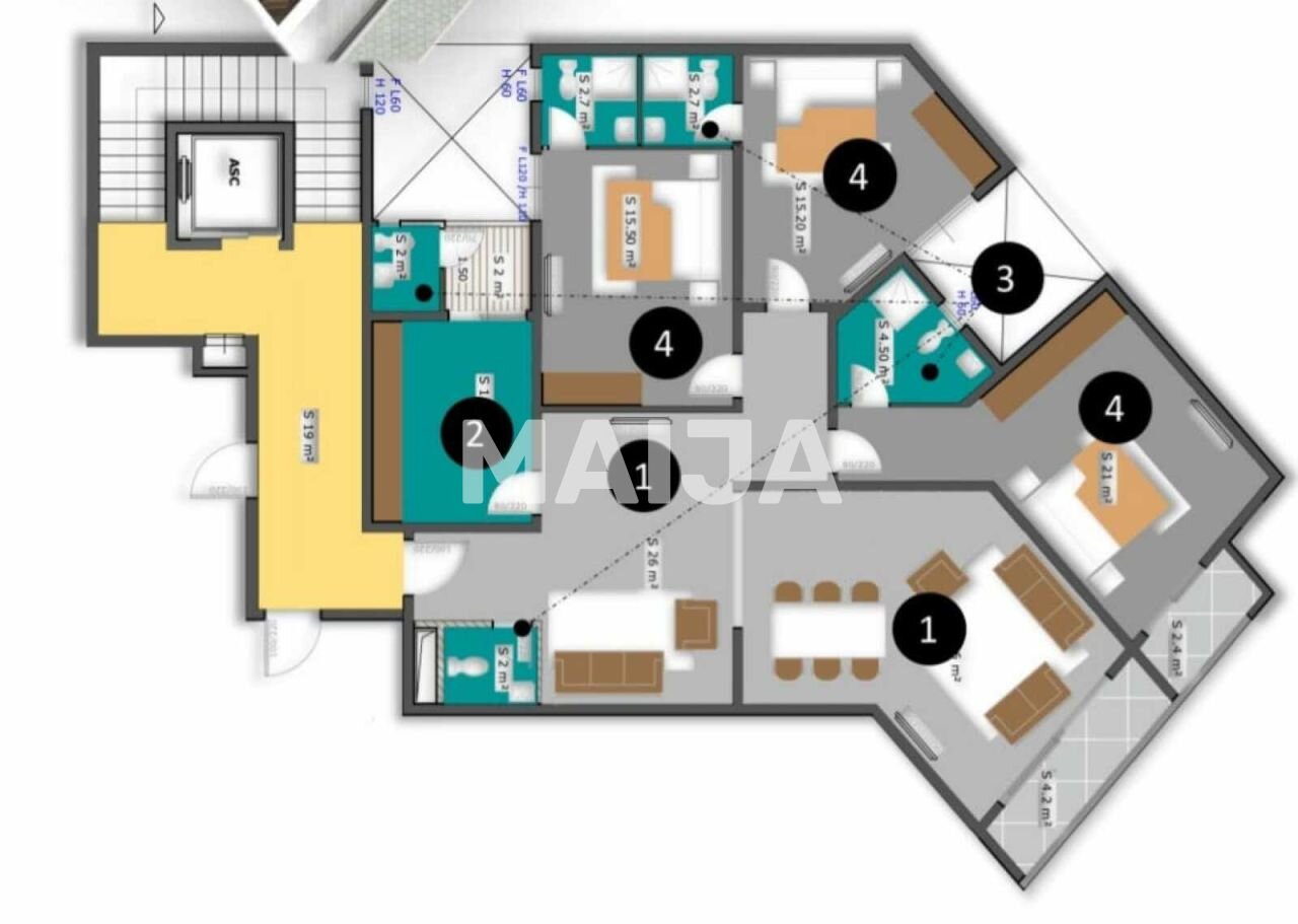 Studio zum Kauf 214.110 € 4 Zimmer 155 m²<br/>Wohnfläche 1.<br/>Geschoss Sicap Liberté 2 Liberté 1 11 000