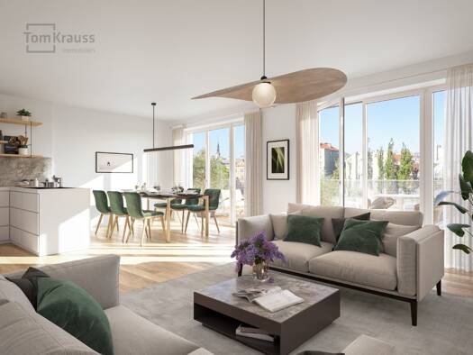 Terrassenwohnung zum Kauf - Erstbezug 1.256.000 € 4 Zimmer 98,9 m² 6. Geschoss frei ab 01.03.2027 Wien / Wien 3., Landstraße 1030