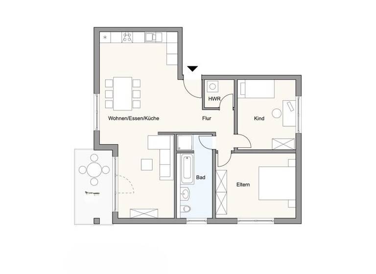 Terrassenwohnung zur Miete 790 € 3 Zimmer 87 m² Geschoss EG/2 frei ab 01.06.2026 Immenhausen 34376